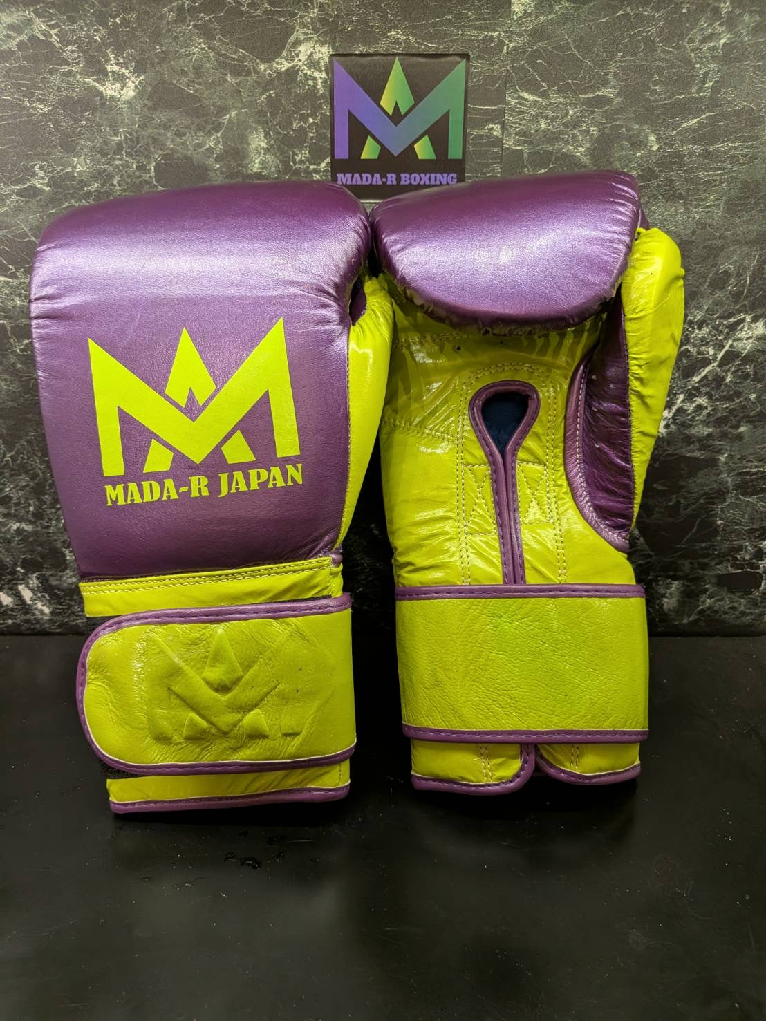Mada-R 拳套 金屬紫× 綠色(14oz)