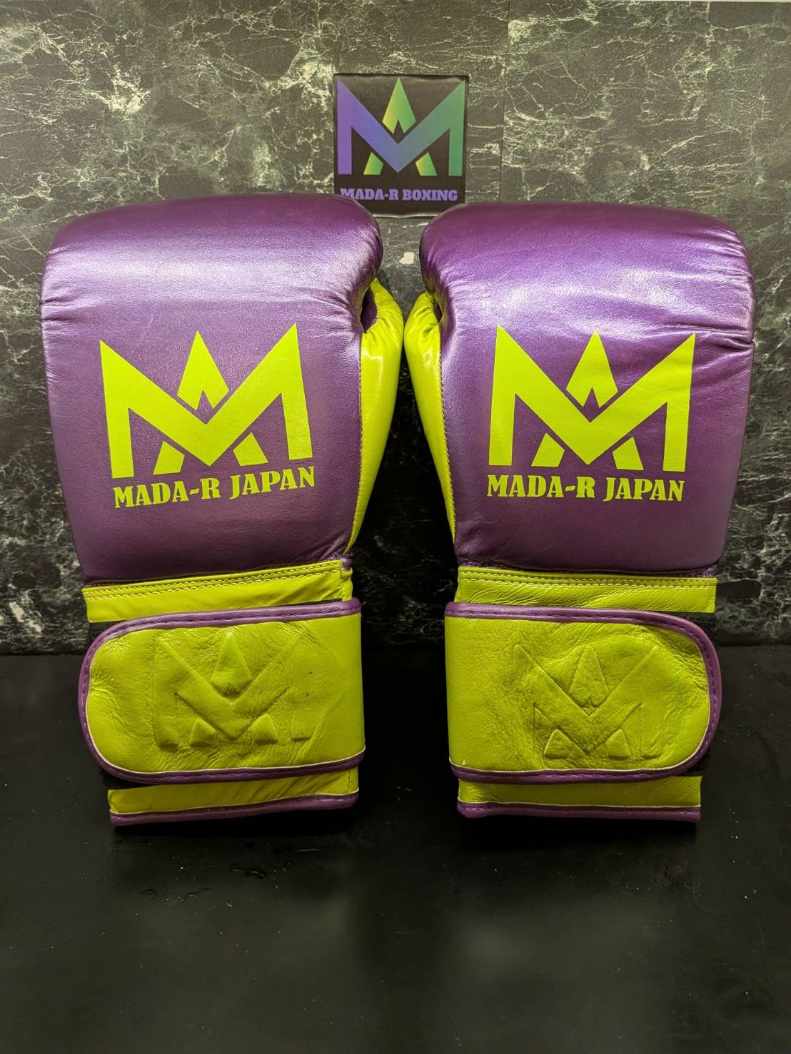 Mada-R 拳套 金屬紫× 綠色(14oz)