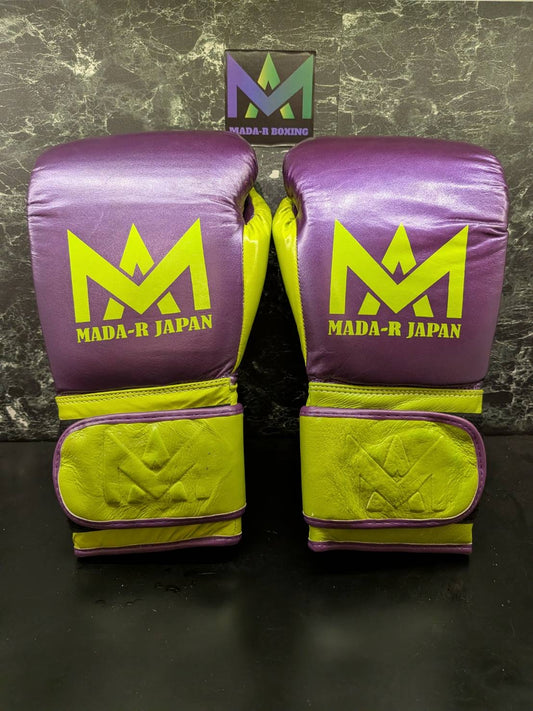 Mada-R 拳套 金屬紫× 綠色(14oz)