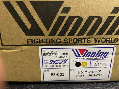 Winning RS-003 拳擊鞋 9成新（黑金配色）