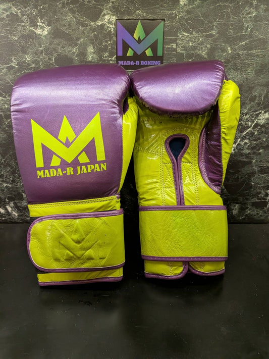 Mada-R 拳套 金屬紫× 綠色(14oz)