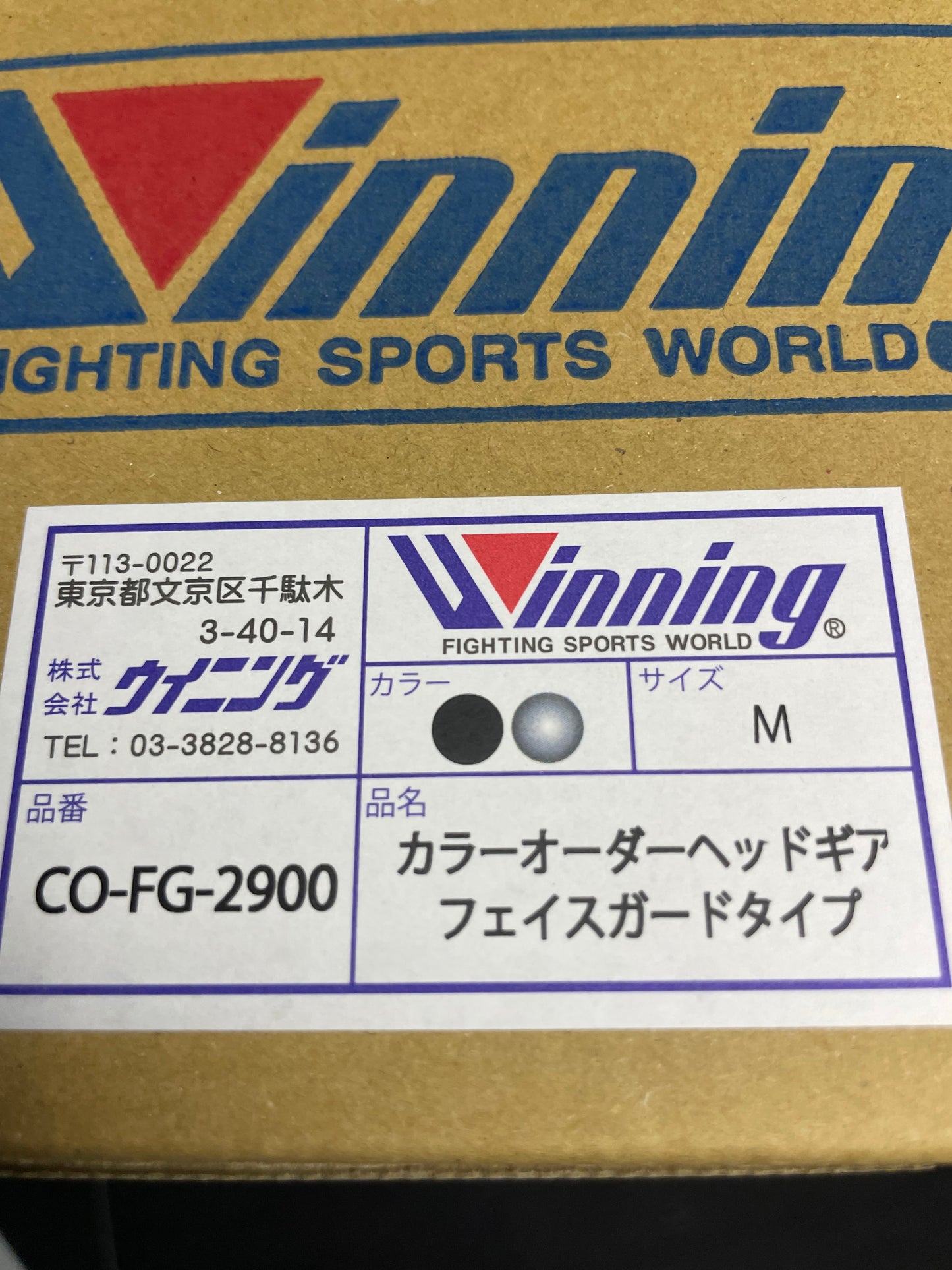 Winning FG-2900頭套 M（特殊色黑銀）