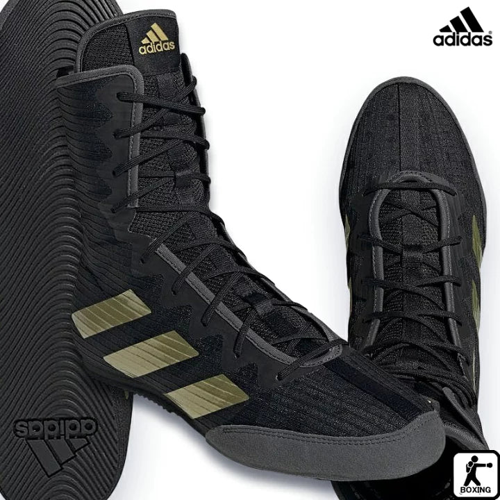 Adidas Hog4拳擊鞋(黑金）