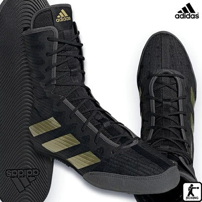 Adidas Hog4拳擊鞋(黑金）
