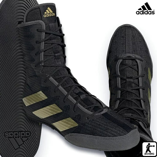 Adidas Hog4拳擊鞋(黑金）